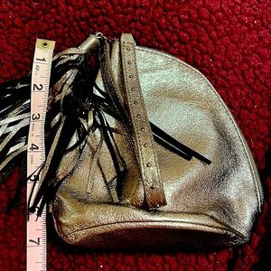 Hobo bronze wristlet for your posh parties when you don’t want to carry a lot